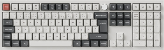 Keychron Q6 Ultra Brown trådløst gamingtastatur hvit Keychron Q6 Ultra Brown trådløst gamingtastatur hvit