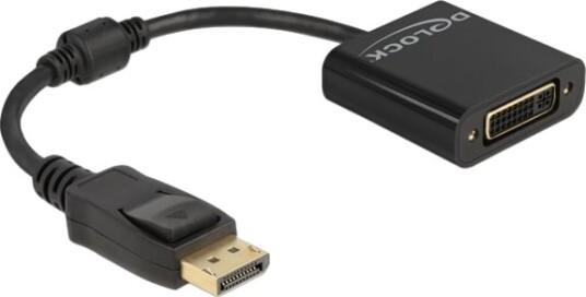 Delock Adapterkabel Displayport Hann Til Dvi I Hunn Displayport 1.2 15 Cm Passiv Omformer 4 K 30 Hz 3840 X 2160 Støtte Støtte For 1920 X 1080 Ved 60 Hz Svart