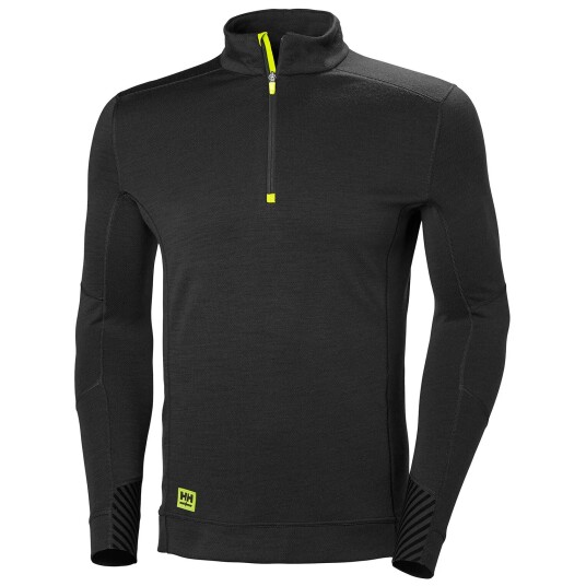 HH Workwear Workwear Helly Hansen Lifa Undertrøye Med Halv Glidelås Svart XXL