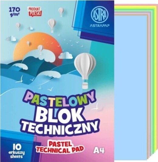 Astra Teknisk Blokk A4 Pastell 10 Ark 170 G/M² Astra Astra Teknisk Blokk A4 Pastell 10 Ark 170 G/M² Astra