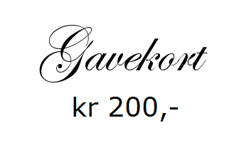 Gavekort pålydende kr 200 Gavekort pålydende kr 200