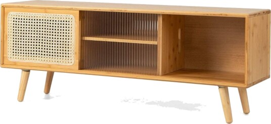 TV skap Moderne TV stativ for TV opp til 55 tommer 120,5 x 31 x 45,5 cm naturlig
