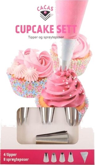 Cacas Muffins dekoreringssett 12 deler Cacas Muffins dekoreringssett 12 deler
