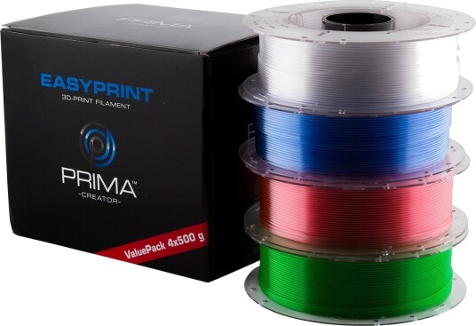 PrimaCreator EasyPrint PETG Value Pack 1.75mm 4x500g 4-farger PrimaCreator EasyPrint PETG Value Pack 1.75mm 4x500g 4-farger