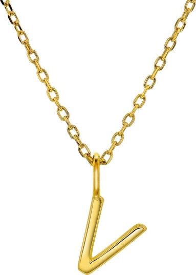 Pan Jewelry Letters smykke i 925 forgylt sølv V