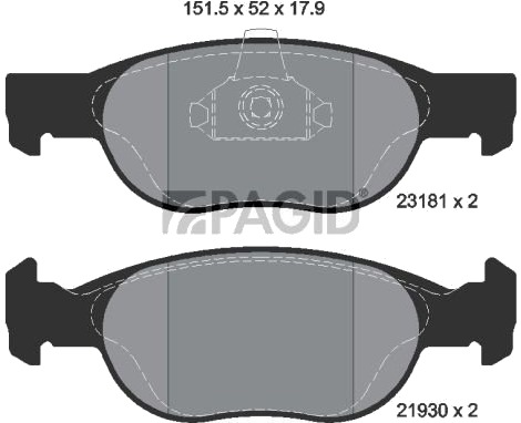 PAGID T1151N Bremseklosser