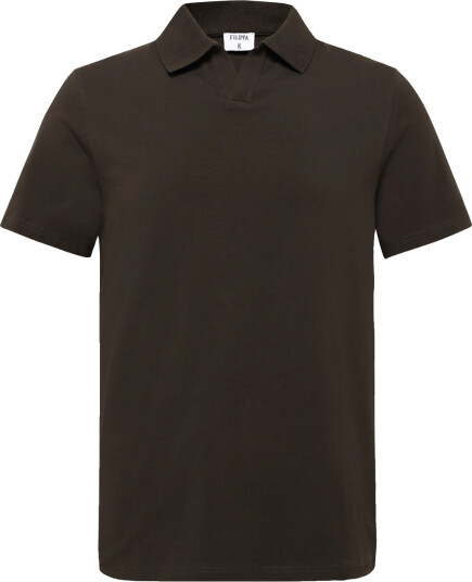 Filippa K Stretch Cotton Polo T Shirt Brown XL