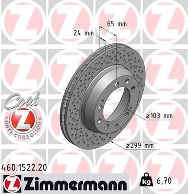 ZIMMERMANN 460.1522.20 Bremseskive