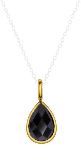 Pan Jewelry Anheng i 585 gult gull med onyx