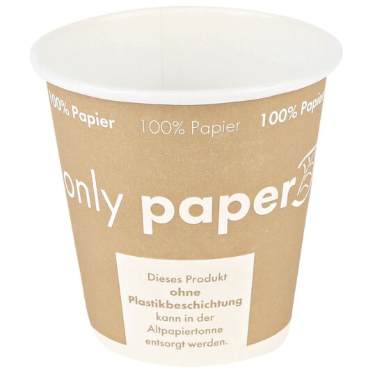 NATUREStar Drikkebeger Only Paper 15 cl 8x8 cm (ØxH) Brun 50 Stykk / Forpakning
