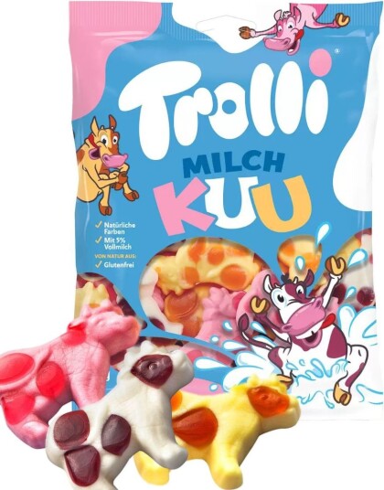 Trolli Milky Cow Skum og Vingummi Godteri 150g Trolli Milky Cow Skum og Vingummi Godteri 150g