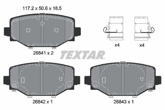 Bremseklosser TEXTAR 2684101 Bremseklosser TEXTAR 2684101