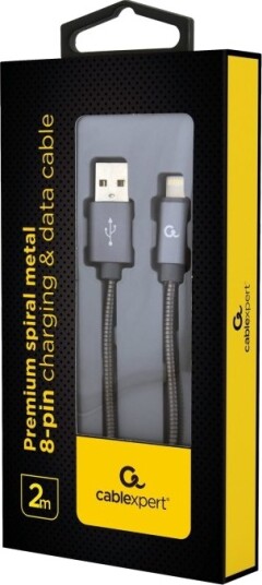 Cablexpert Premium Lightning Kabel Usb Hann Til Lightning Hann 2 Metallgrå