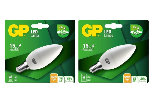 GP Batteries Ledpære Led Candle E14 3. 5w-25w GP Batteries Ledpære Led Candle E14 3. 5w-25w