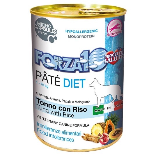 Forza10 Diet Dog Forza10 Diet Tunfiskpostei Med Ris 6 X 400 G