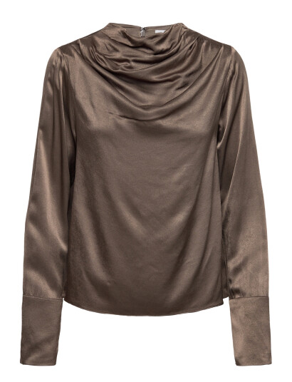 Twist & Tango Tammie Satin Blouse   Brown   34