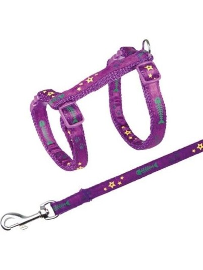 Trixie Harness With Lead Assorted Colours