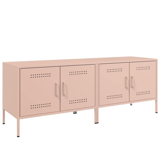  TV-benker 2 stk rosa 68x39x50,5 cm stål 842937