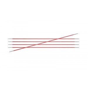 KnitPro Zing Strømpepinner Aluminium 20cm 2,00mm / 7.9in US0 Coral