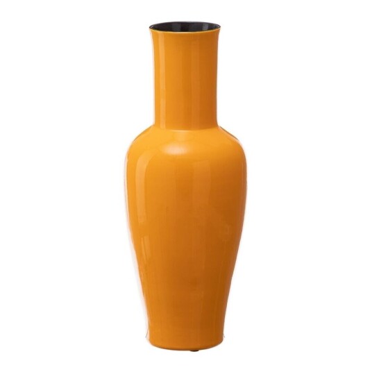 Bigbuy Home Vase 18 X 18 X 46,5 Cm Keramikk Gul