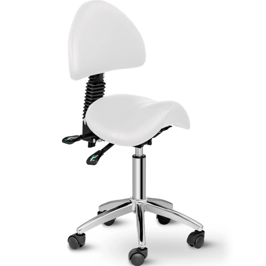 physa Sadelstol med ryggstøtte  550  690 mm  150 kg  White 10040178