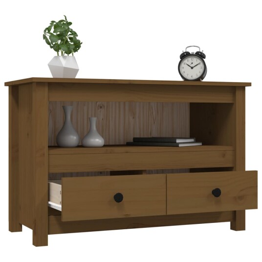 vidaXL TV-benk honningbrun 79x35x52 cm heltre furu vidaXL TV-benk honningbrun 79x35x52 cm heltre furu