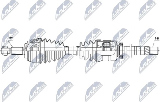 NTY NPW-RE-212 Drivaksel