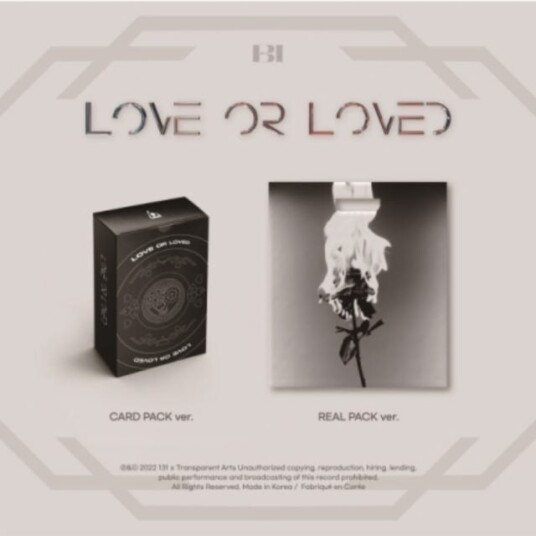 B.I Love Or Loved Part.1 Ea. W/Unique Items CD B.I Love Or Loved Part.1 Ea. W/Unique Items CD