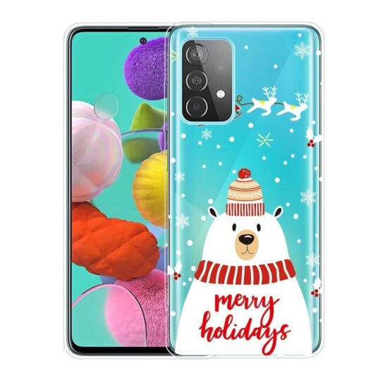 INCOVER Samsung Galaxy A33 (5G) TPU Plast Jul Deksel - Merry Christmas - Isbjørn INCOVER Samsung Galaxy A33 (5G) TPU Plast Jul Deksel - Merry Christmas - Isbjørn