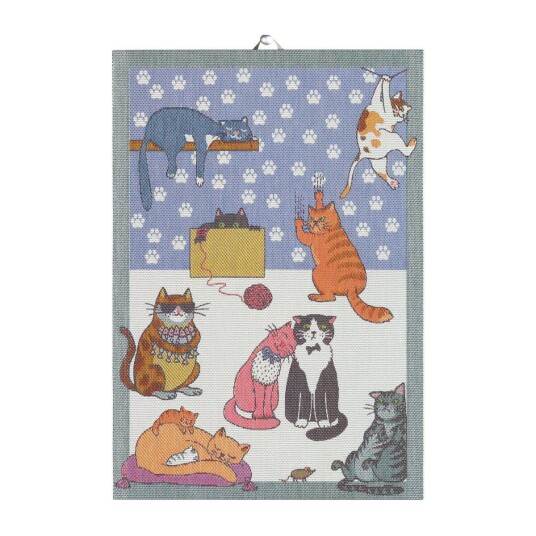 Ekelund Linneväveri Cats fun kjøkkenhåndkle 35 x 50 cm