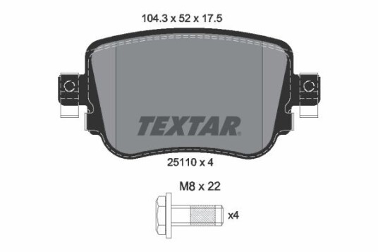 Bremseklosser TEXTAR 2511003