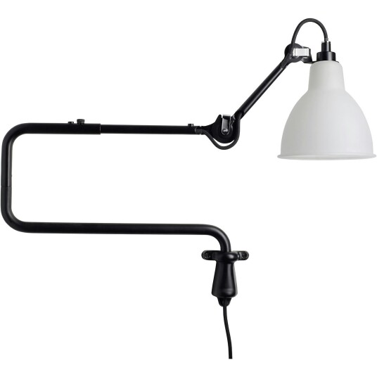 Lampe Gras N°303 Vegglampe Svart / Frostet Glass