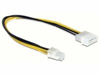 Delock - Strømadapter - strøm-P4 (hann) til 4-pin intern strøm (hann) - 30 cm Delock - Strømadapter - strøm-P4 (hann) til 4-pin intern strøm (hann) - 30 cm