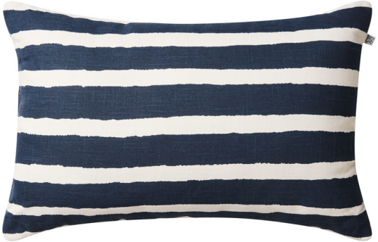 Chhatwal & Jonsson Block Stripe utendørspute 40x60 cm Blue off white