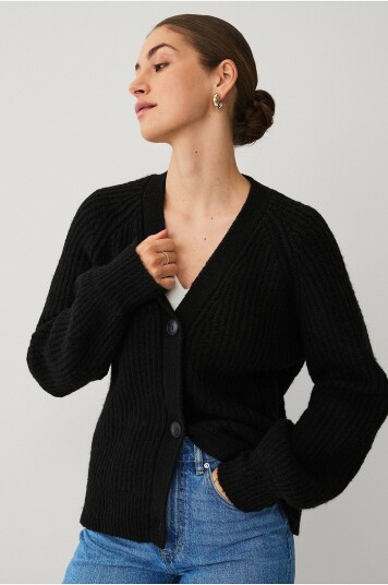 Ellos Collection Cardigan med knapper Svart