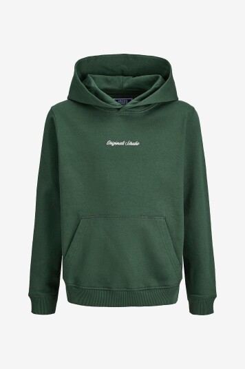 Jack & Jones Junior Hettegenser jorNorrebro Emb Sweat Hood Grønn