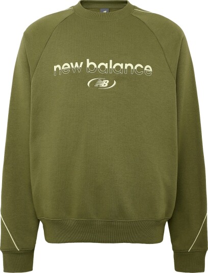 New Balance Trackside Fleece Crew Khaki green M