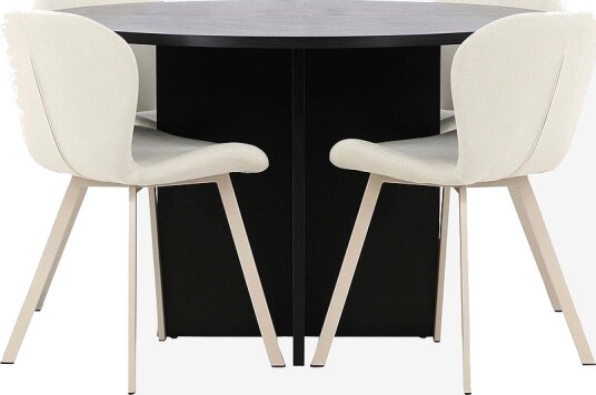 Venture Home Spisebord Strada med Lilja stol Beige Venture Home Spisebord Strada med Lilja stol Beige