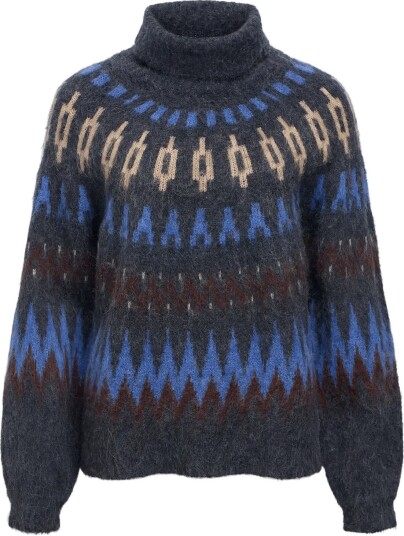 Object Objjaade Diana L/S Lo Knit Pullover 147   SKY CAPTAIN   XS