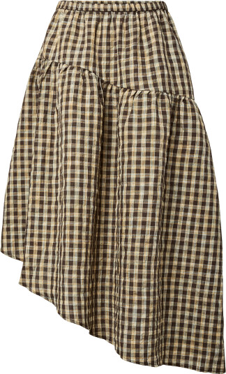 Pieces Pcadalaide Hw Ankle Skirt Wvn Brown L
