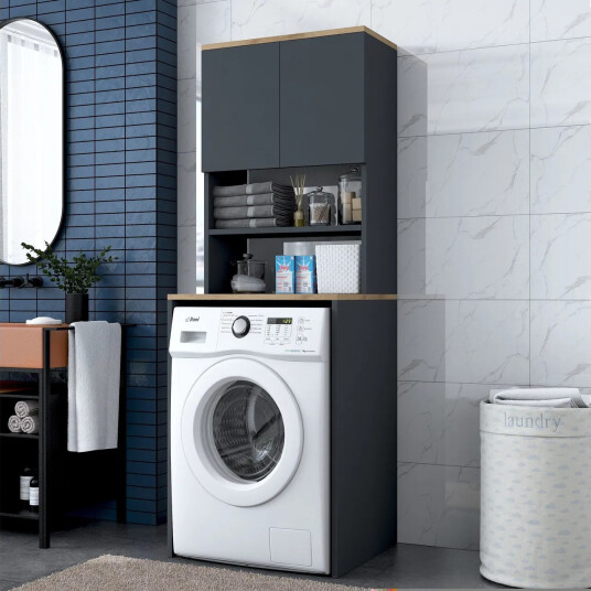 Ramdev Highboard Valnøtt/Antrasitt