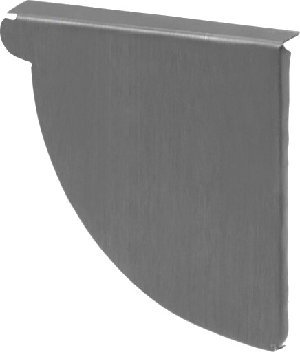 20 stk VMZINC endebunn arkitekt høyre QUARTZ ZINC 333 mm gray 14.5 x 12.7 x 1.5 cm
