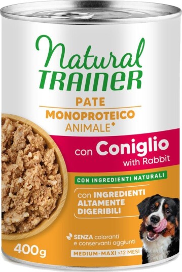 Natural Trainer Våtfôr Adult Sensitive No Gluten Medium & Maxi Kanin 12 X 400 G Natural Trainer Våtfôr Adult Sensitive No Gluten Medium & Maxi Kanin 12 X 400 G