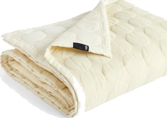 HAY Mega Dot sengeteppe organic 260x260 cm Ivory
