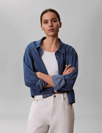 Calvin Klein Jeans New Dad Shirt Annapolis Sky Blue S