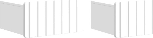  Vegghengt Nattbord 2 pcs Høgglans hvit 49 x 34,5 x 24 cm