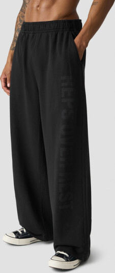 Icaniwill Grit Wide Pants Stonewashed Black Svart XX large