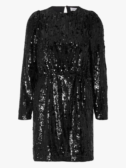Selected Femme Ari-Colyn Long Sleeve Short Sequins Dress Sort 42