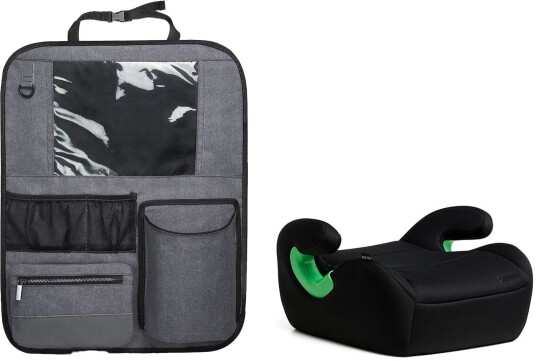 Beemoo Raise 2 i-Size Beltepute inkl. Beemoo Deluxe Sparketrekk med Oppbevaring, Black Stone