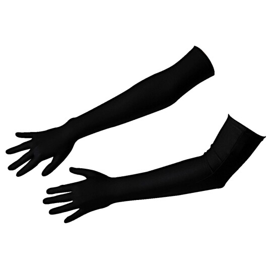 Cottelli Sateng Lange Hansker - Svart - One Size Cottelli Sateng Lange Hansker - Svart - One Size